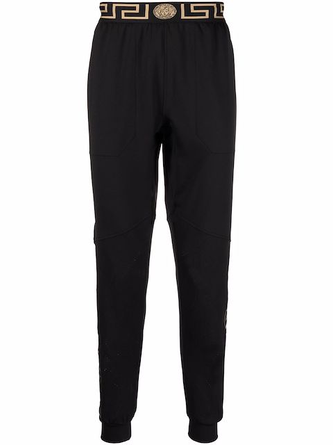 Versace Greca-detailing slip-on performance track trousers 