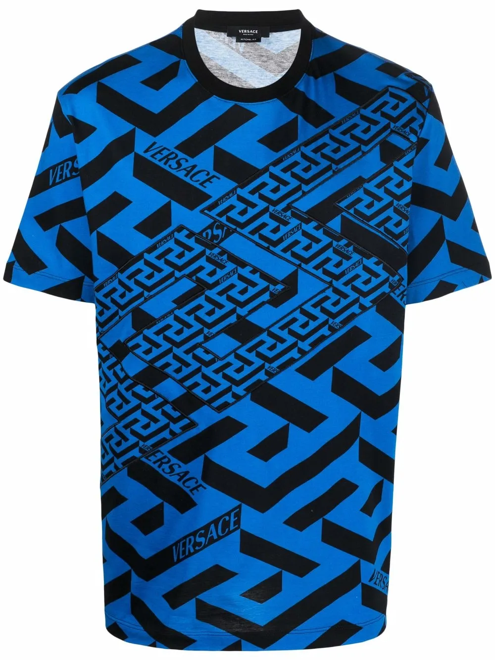 

Versace playera con estampado La Greca - Azul