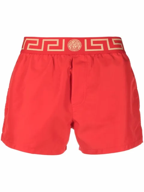 Versace 그레카 보더 스윔 쇼츠