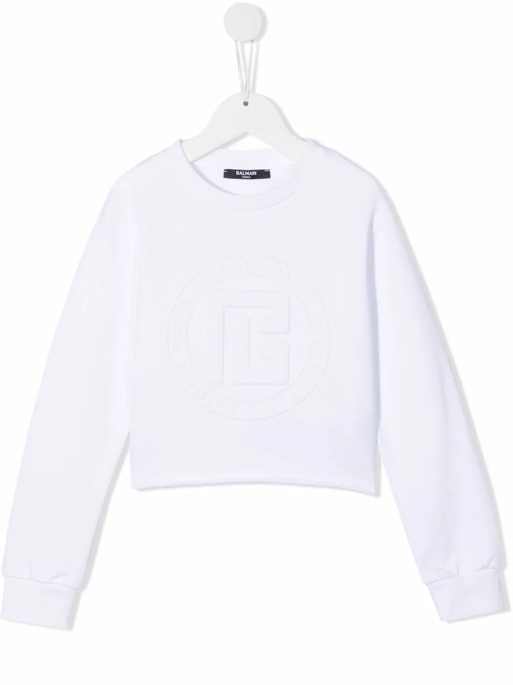 фото Balmain kids толстовка с тисненым логотипом