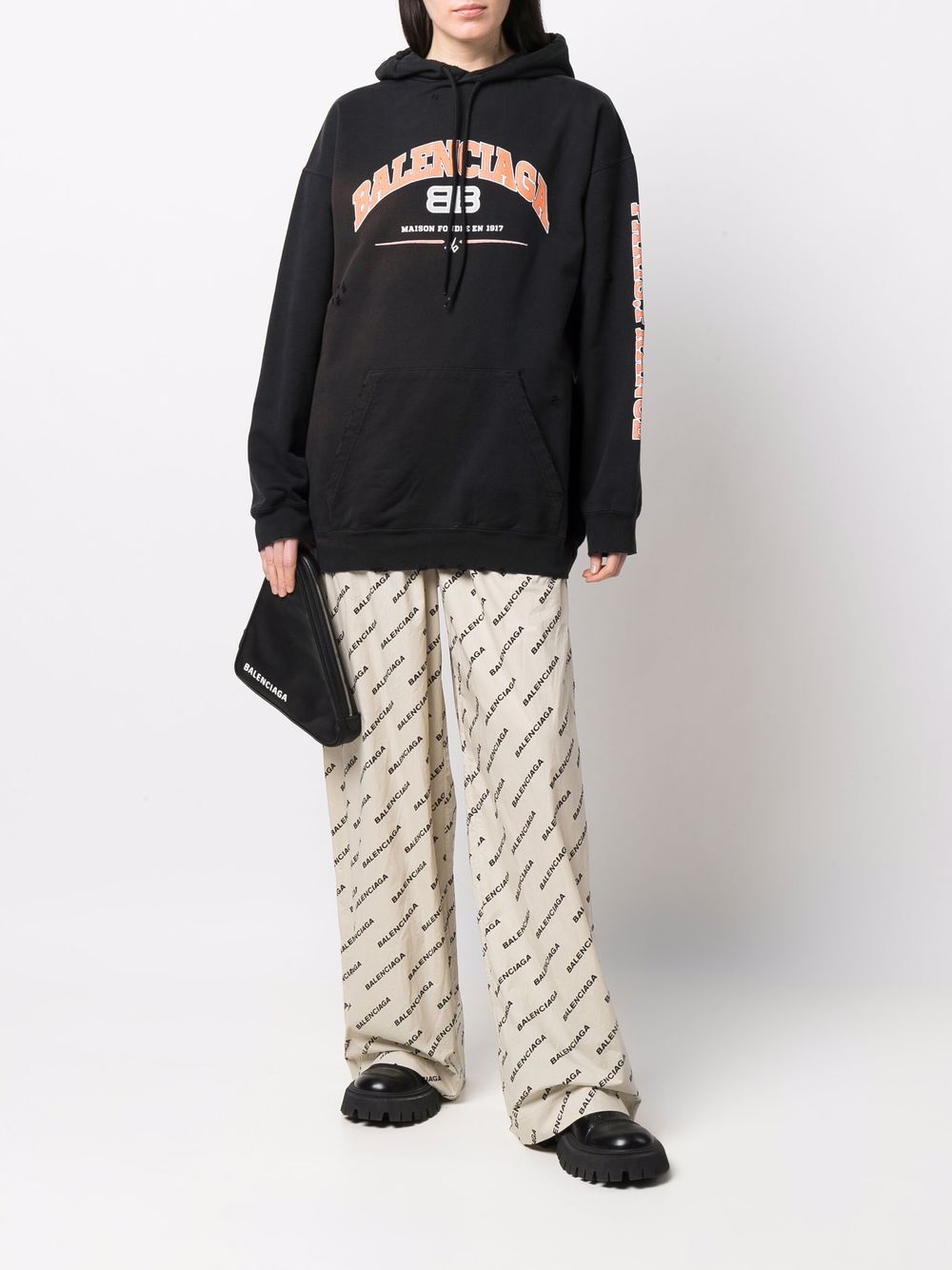 фото Balenciaga пижамные брюки с логотипом