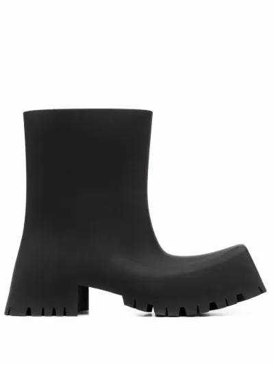 Balenciaga Trooper rubber low boots black | MODES