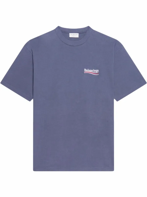 Balenciaga Ripped logo-print T-shirt - Farfetch