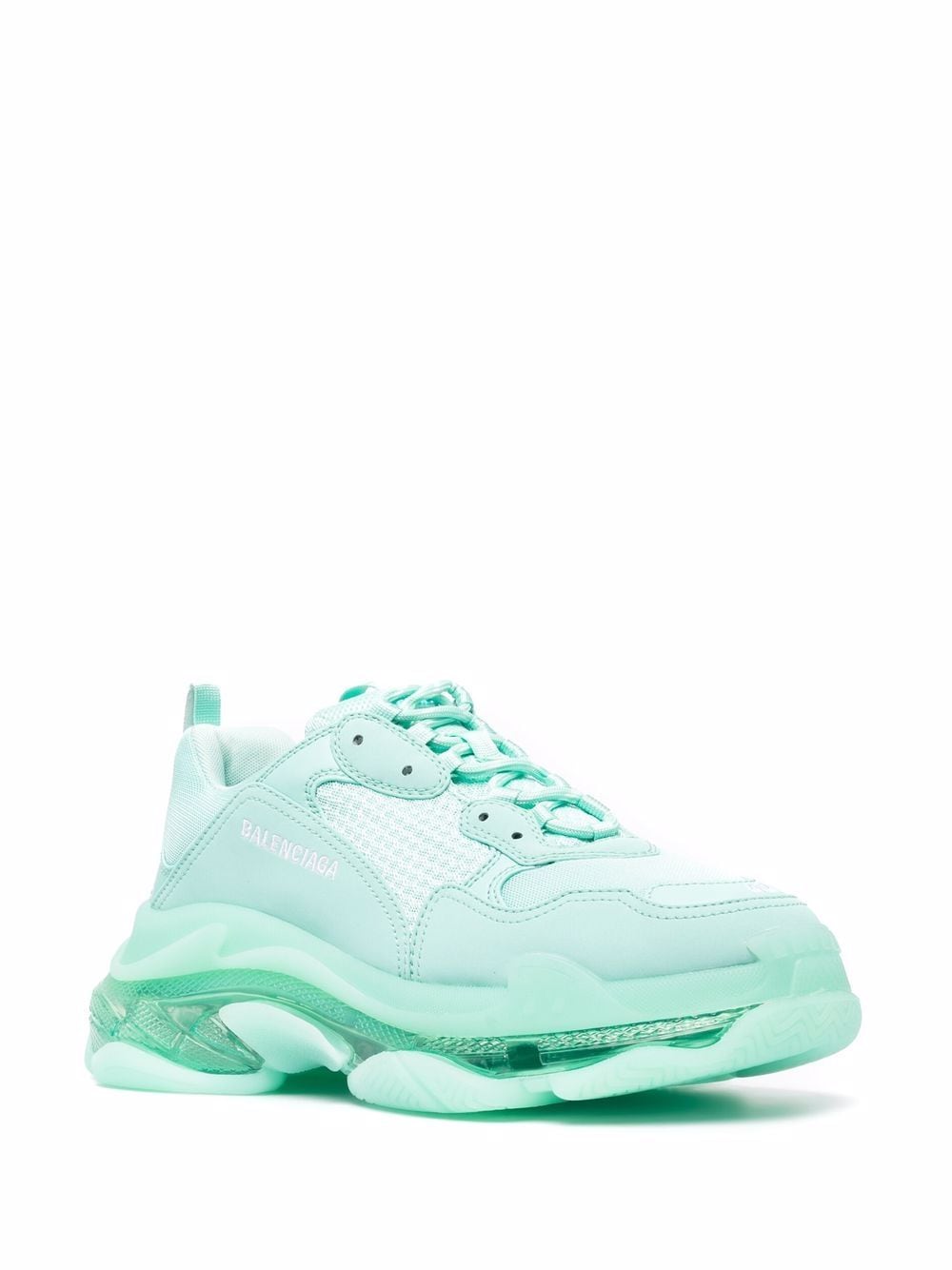 Balenciaga Triple S sneakers met doorzichtige zool - Blauw