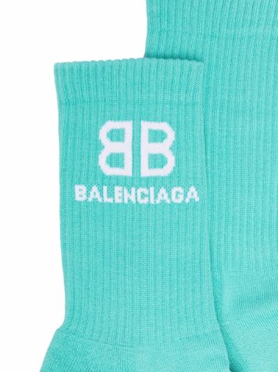 balenciaga logo tennis socks