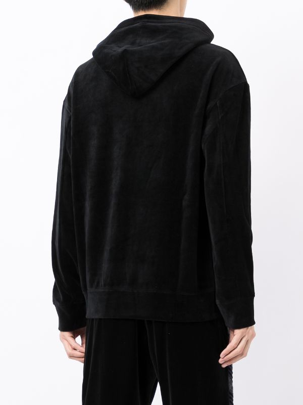 armani velour hoodie