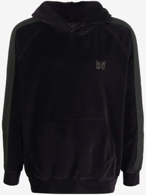 Needles logo embroidered hoodie