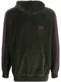 Needles logo embroidered hoodie - Green