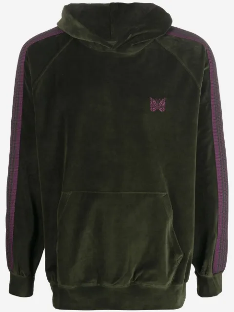 Needles logo embroidered hoodie