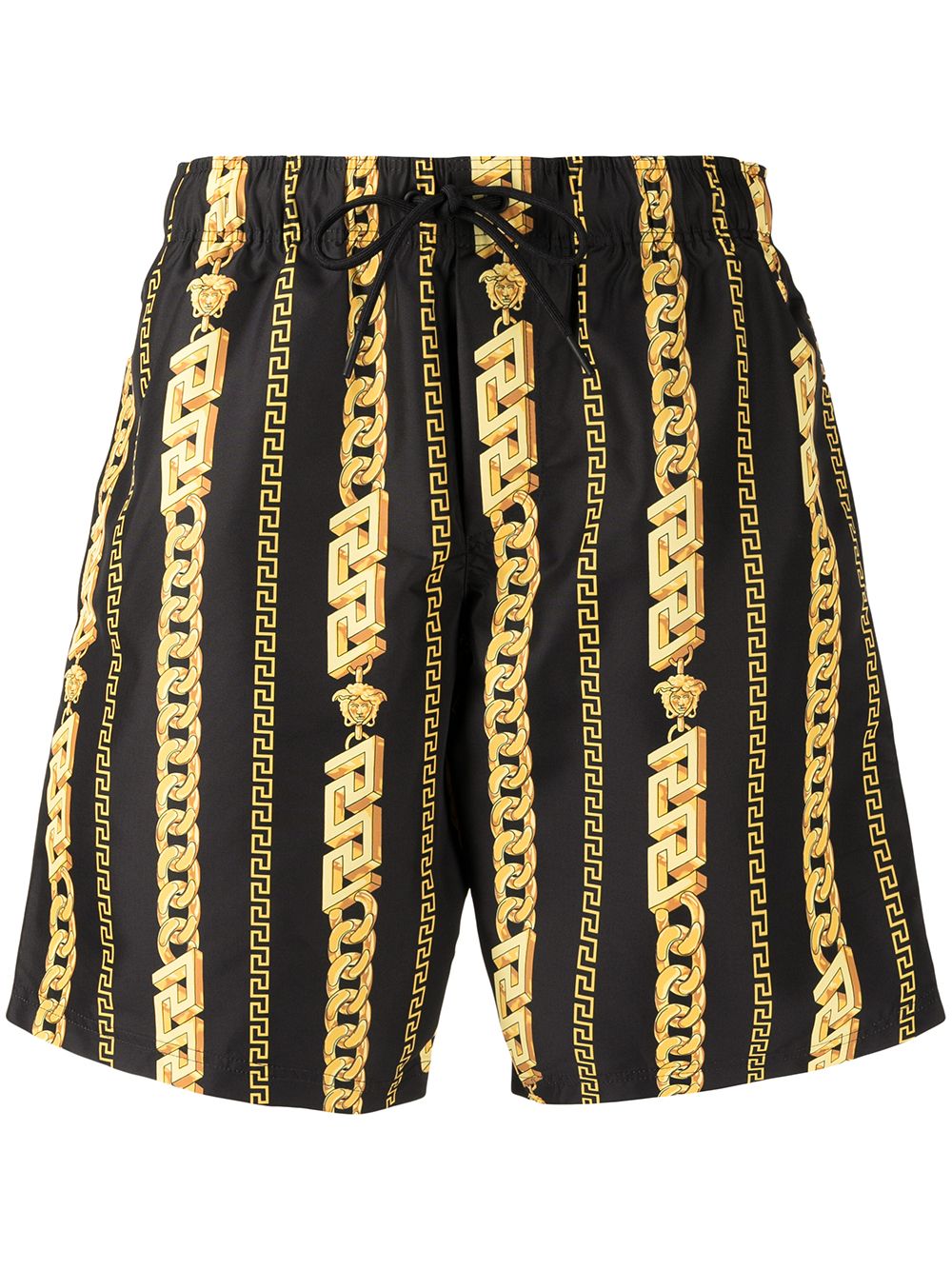 фото Versace grecca chain print swim shorts