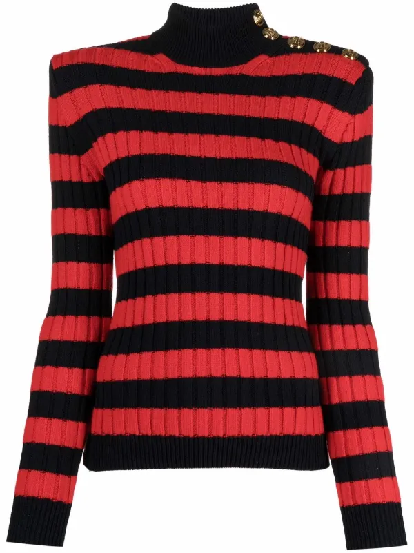balmain striped sweater