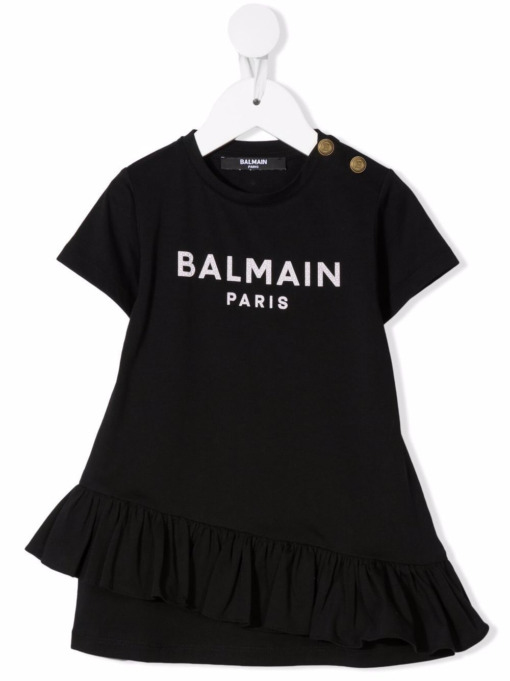 фото Balmain kids платье с оборками и логотипом