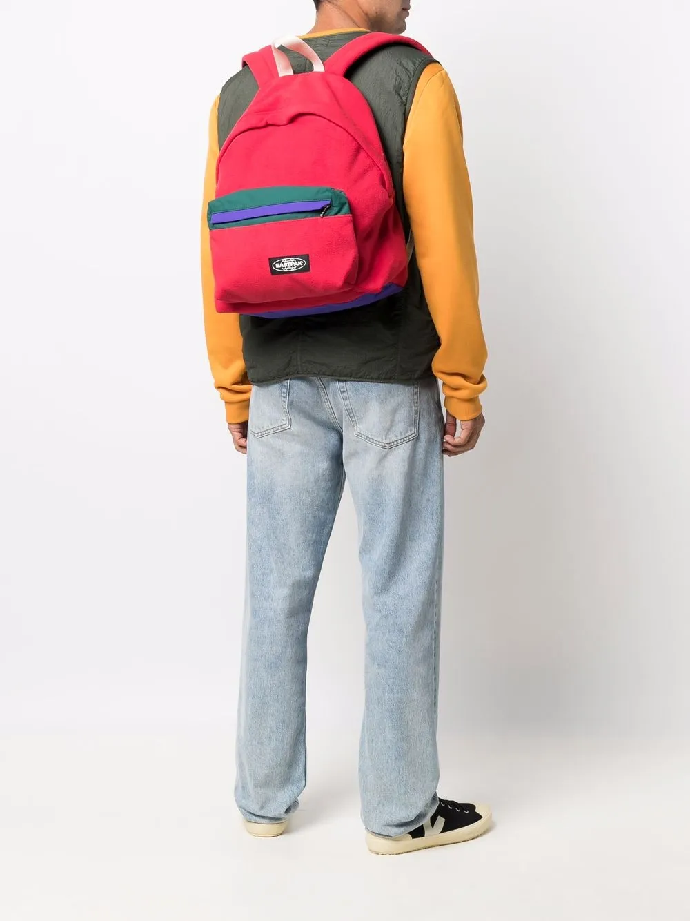 фото Eastpak рюкзак в стиле колор-блок с нашивкой-логотипом