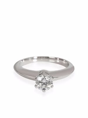 Tiffany & Co. Pre-Owned 1990-1999 Platinum Soleste Diamond Engagement Ring  - Farfetch