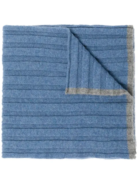 Brunello Cucinelli ribbed knit cashmere scarf