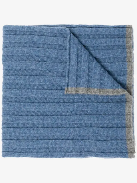 Brunello Cucinelli ribbed knit cashmere scarf