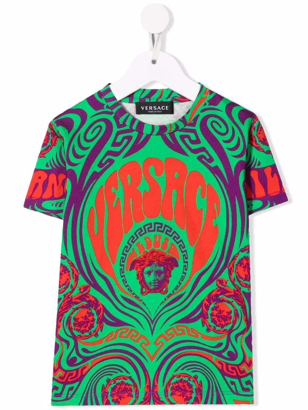 

Versace Kids Medusa Head-print short-sleeved T-shirt - Green