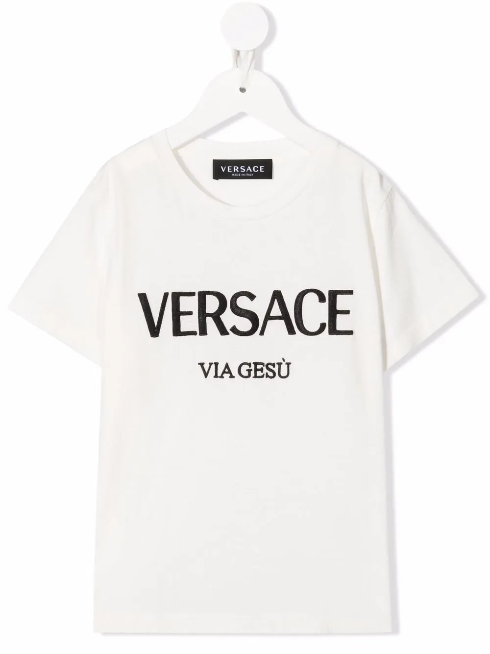 

Versace Kids playera con logo estampado - Blanco