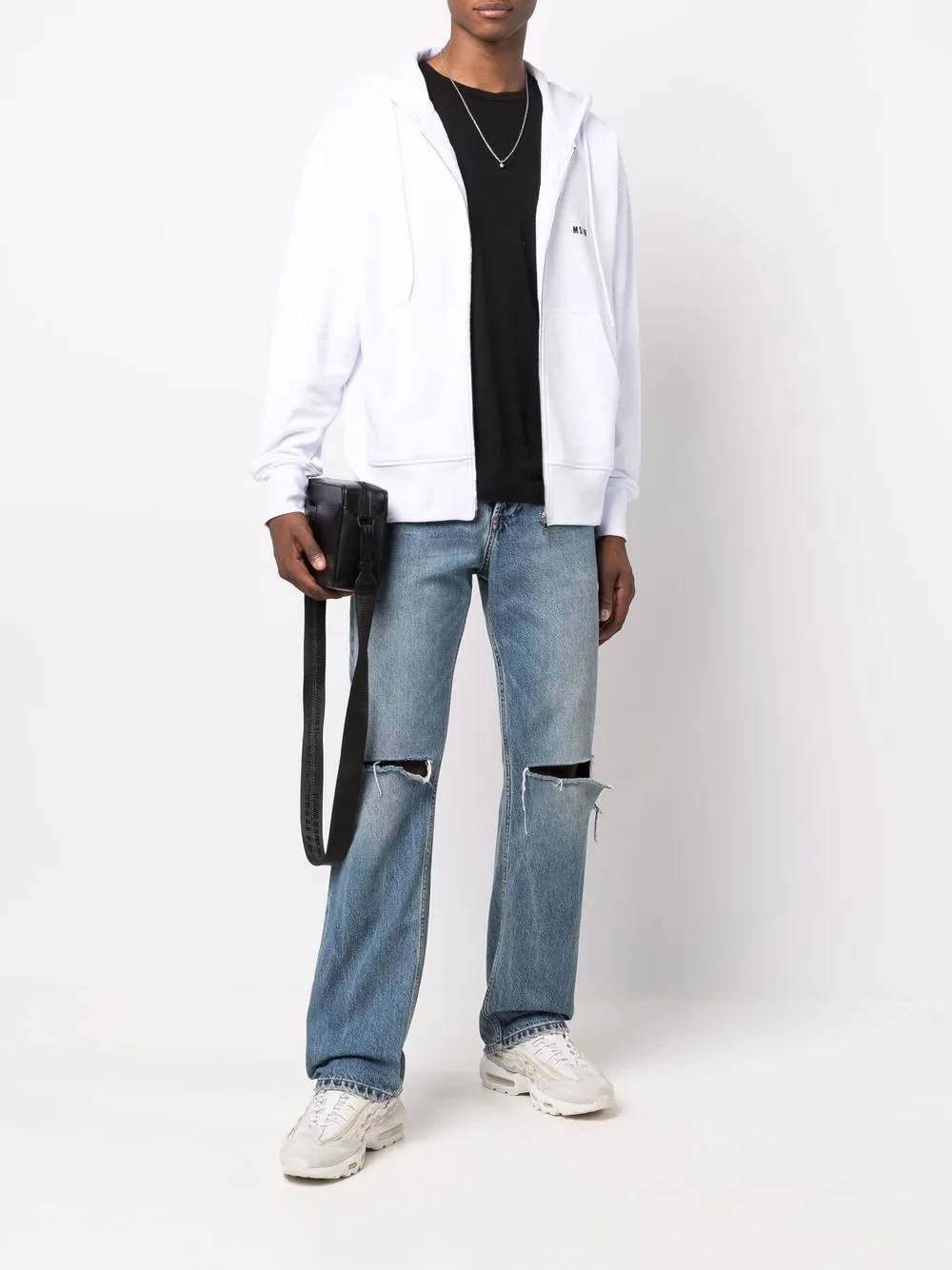 фото Msgm худи на молнии с логотипом