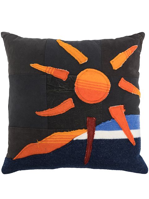 Greg Lauren Sunset patchwork cushion