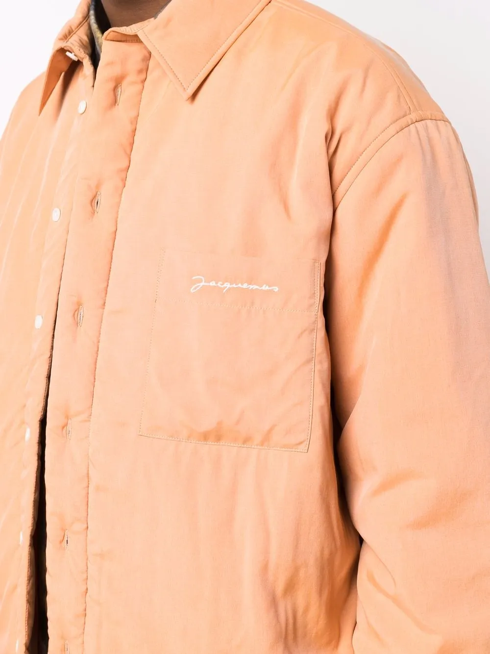 Jacquemus Gewatteerd shirtjack Oranje