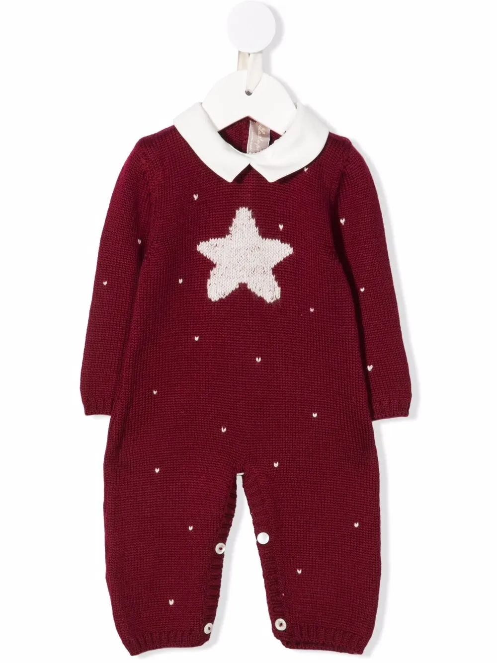 

La Stupenderia star-detail knit romper - Red