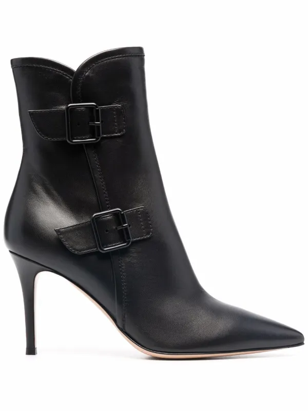 buckle pointed boots