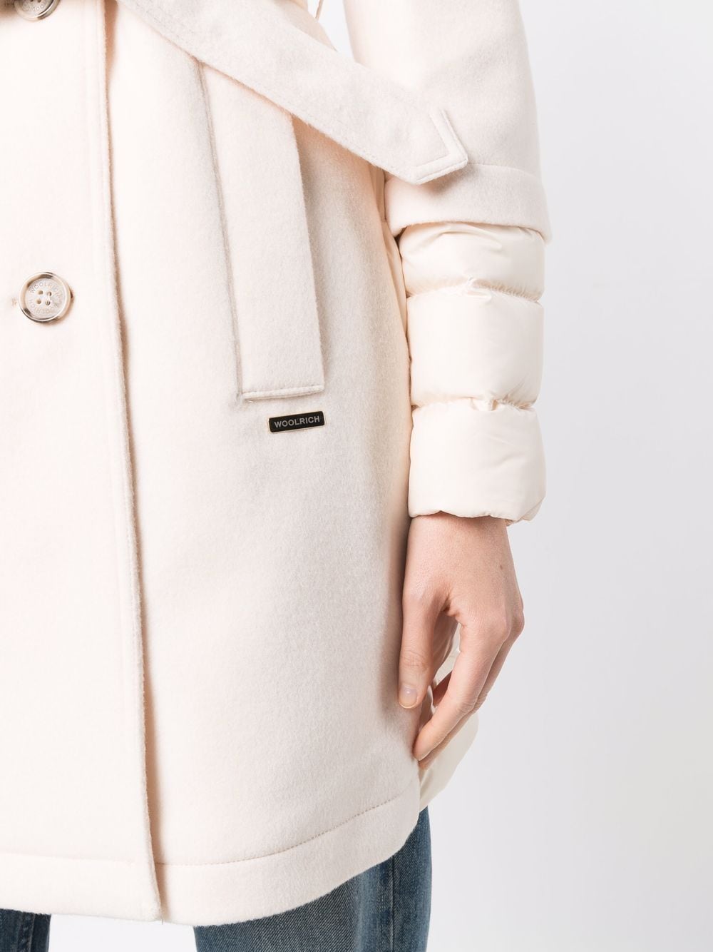 фото Woolrich двубортное пальто с поясом