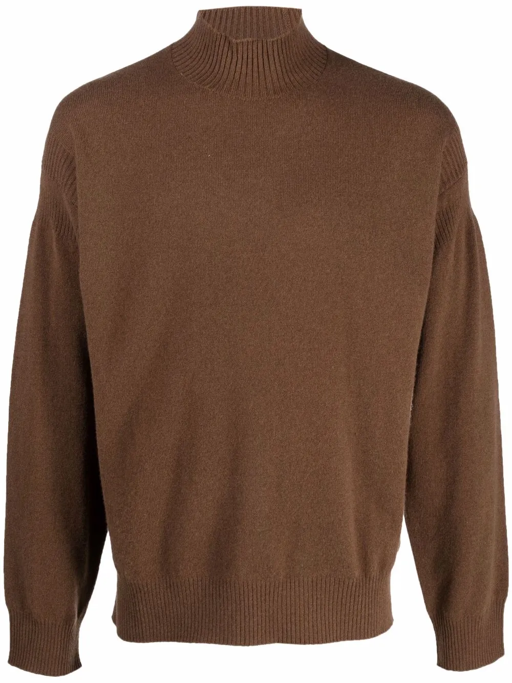 

Zegna mock-neck wool-blend jumper - Brown