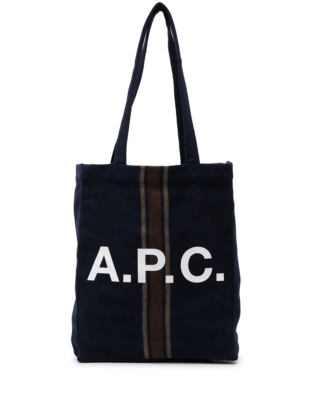 

A.P.C. logo-print tote bag - Azul