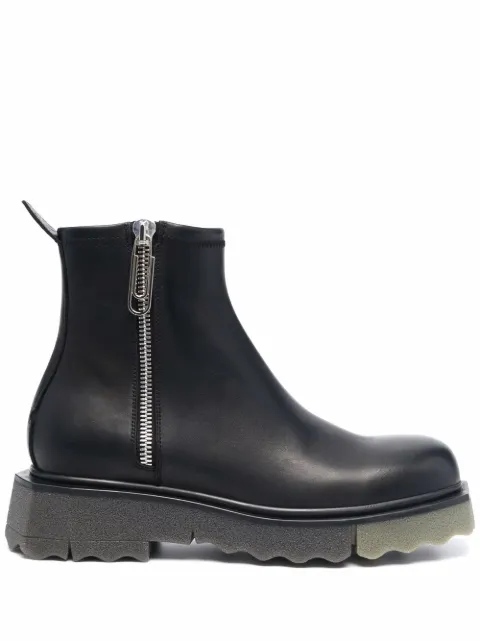 Off-White zip-fastening sponge ankle boots