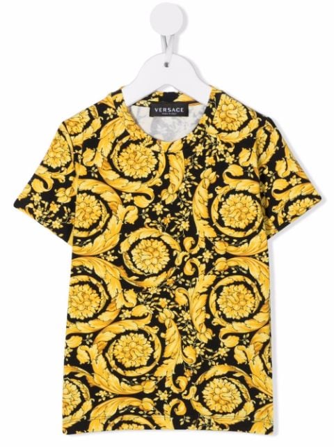 Versace Kids baroque-pattern print T-shirt