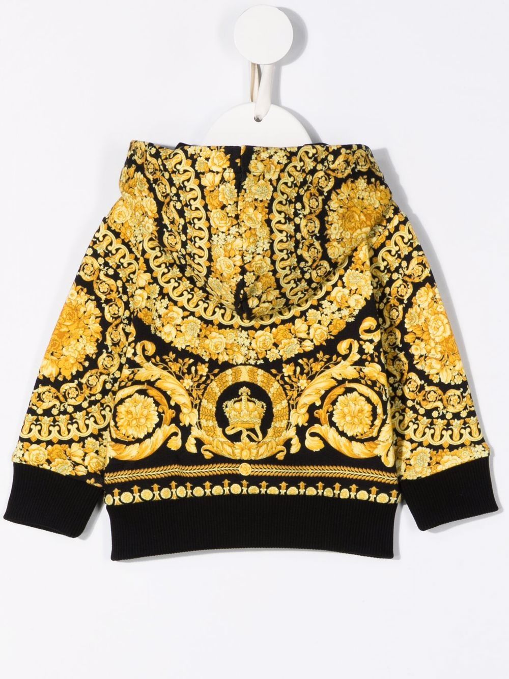 фото Versace kids худи на молнии с узором barocco