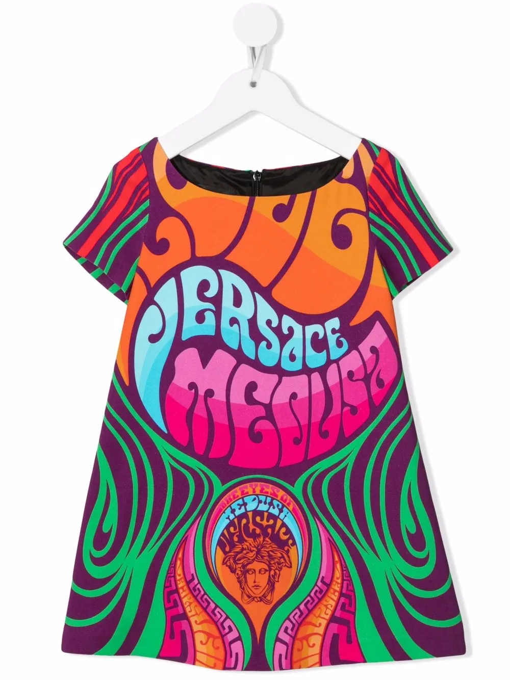 

Versace Kids vestido con estampado gráfico - Morado