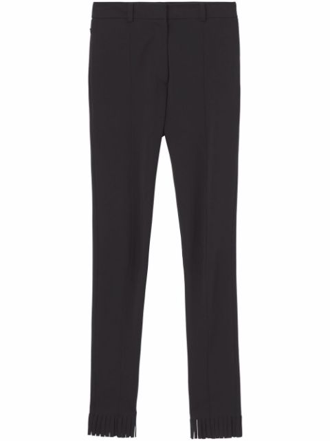 Burberry high-waisted fringed-edge leggings Women