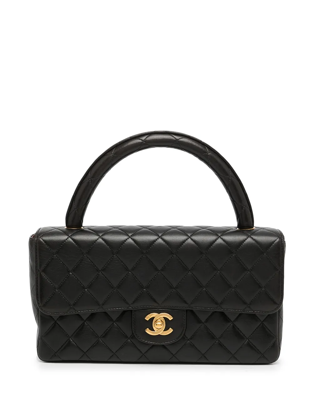 

Chanel Pre-Owned bolsa de mano con cierre giratorio CC 1995 - Negro