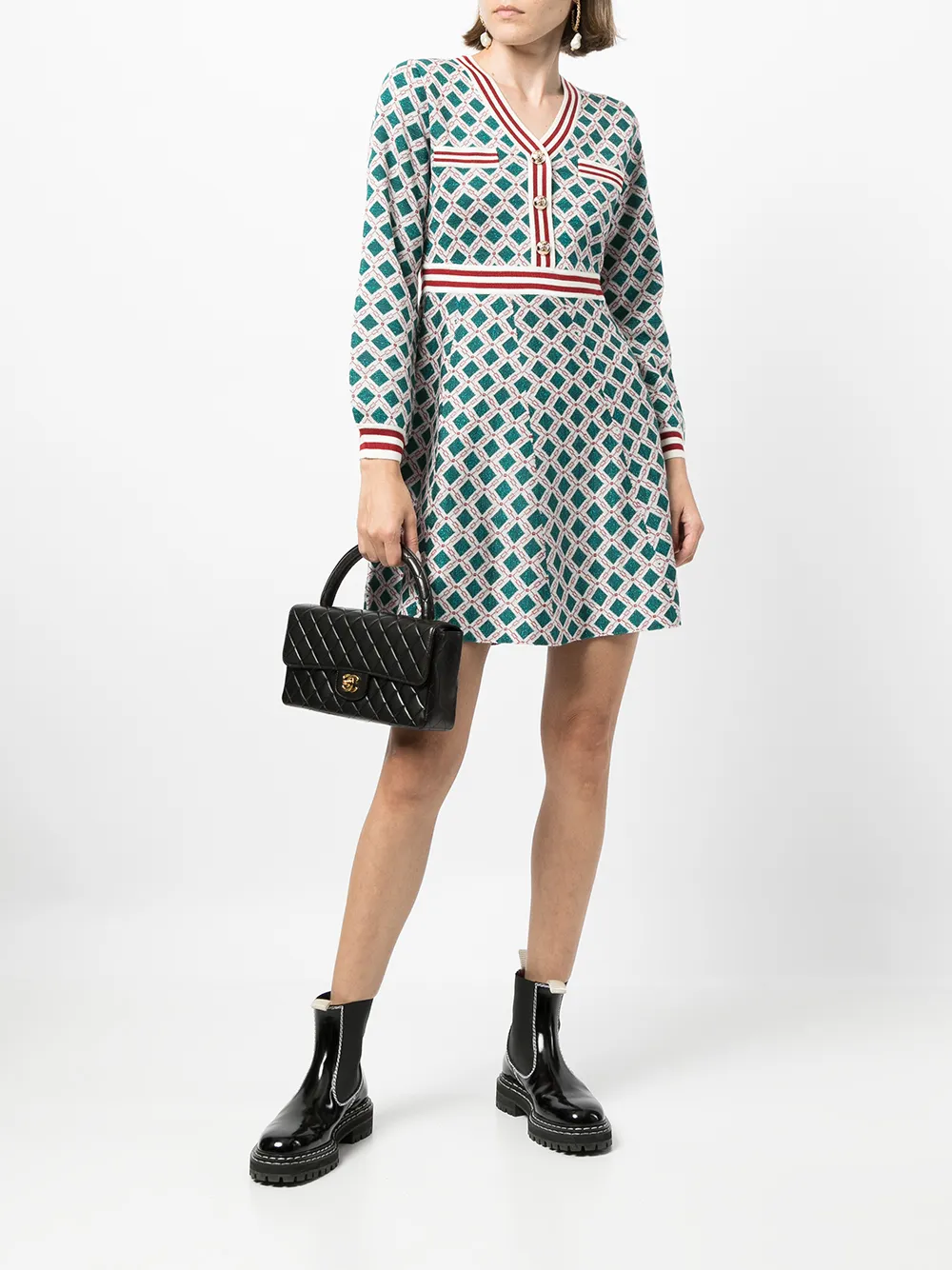 CHANEL Pre-Owned 1995 gewatteerde heuptas met CC-draaislot - Zwart