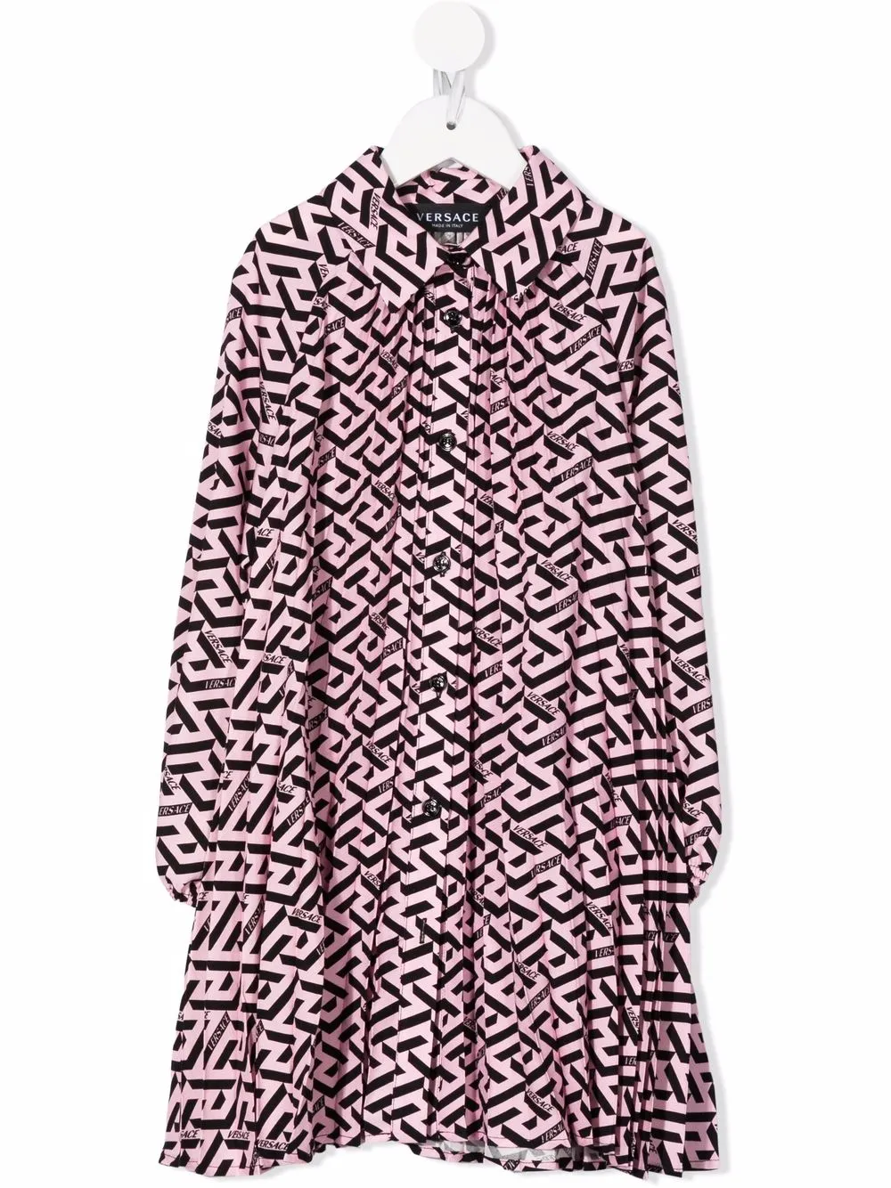 

Versace Kids vestido con logo y estampado geométrico - Negro