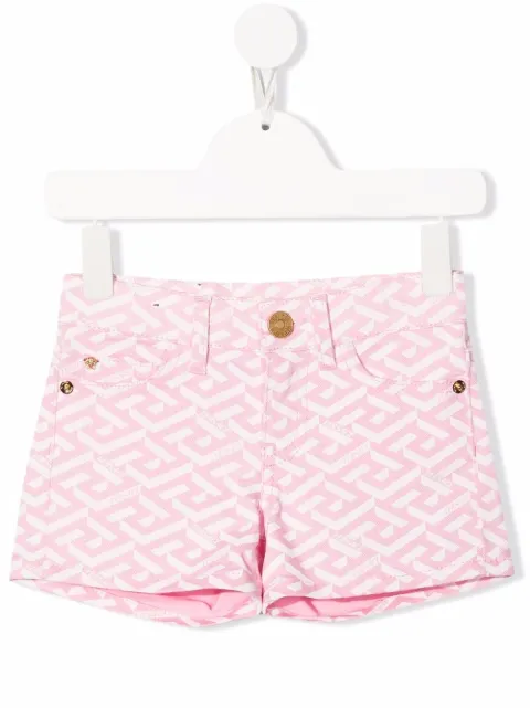 Versace Kids all-over print shorts