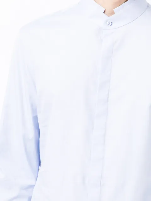 double Mandarin collar shirt for men 