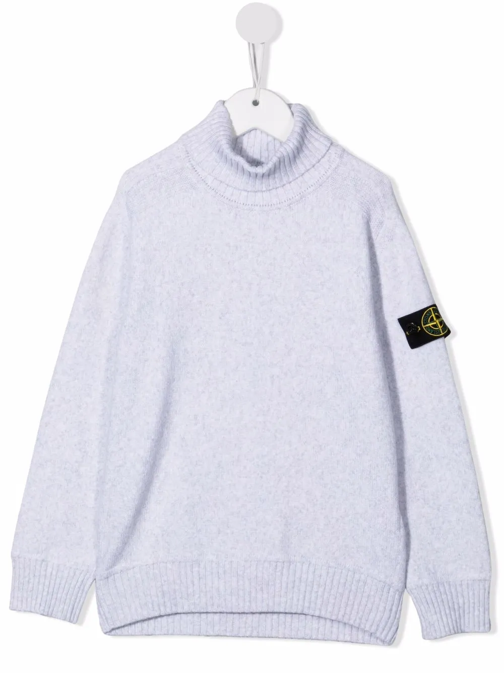 

Stone Island Junior suéter con parche del logo - Gris