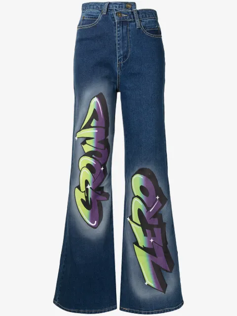 Ground Zero jeans acampanados con logo