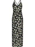 Natasha Zinko floral-print slip dress - Black