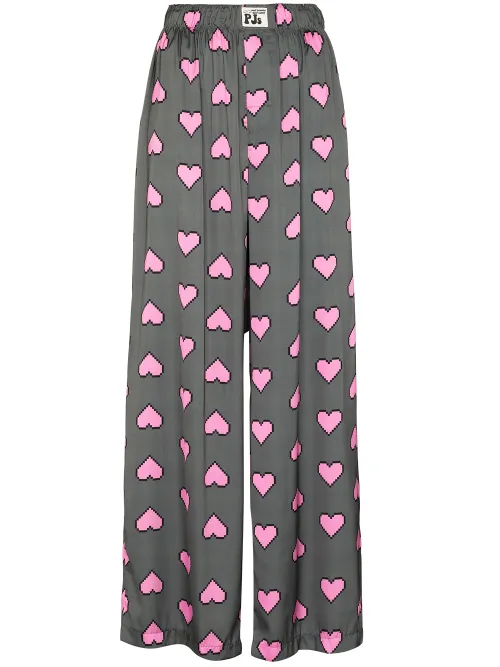 Pantalon ample à cœurs - Natasha Zinko - Modalova