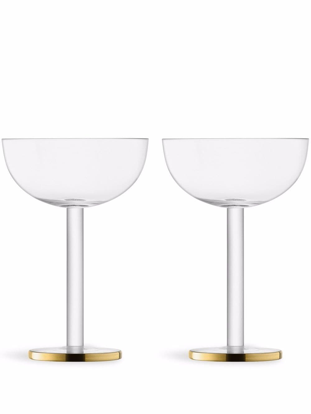 LSA International - Luca Wine Goblet - Set of 2 - Clear/Gold