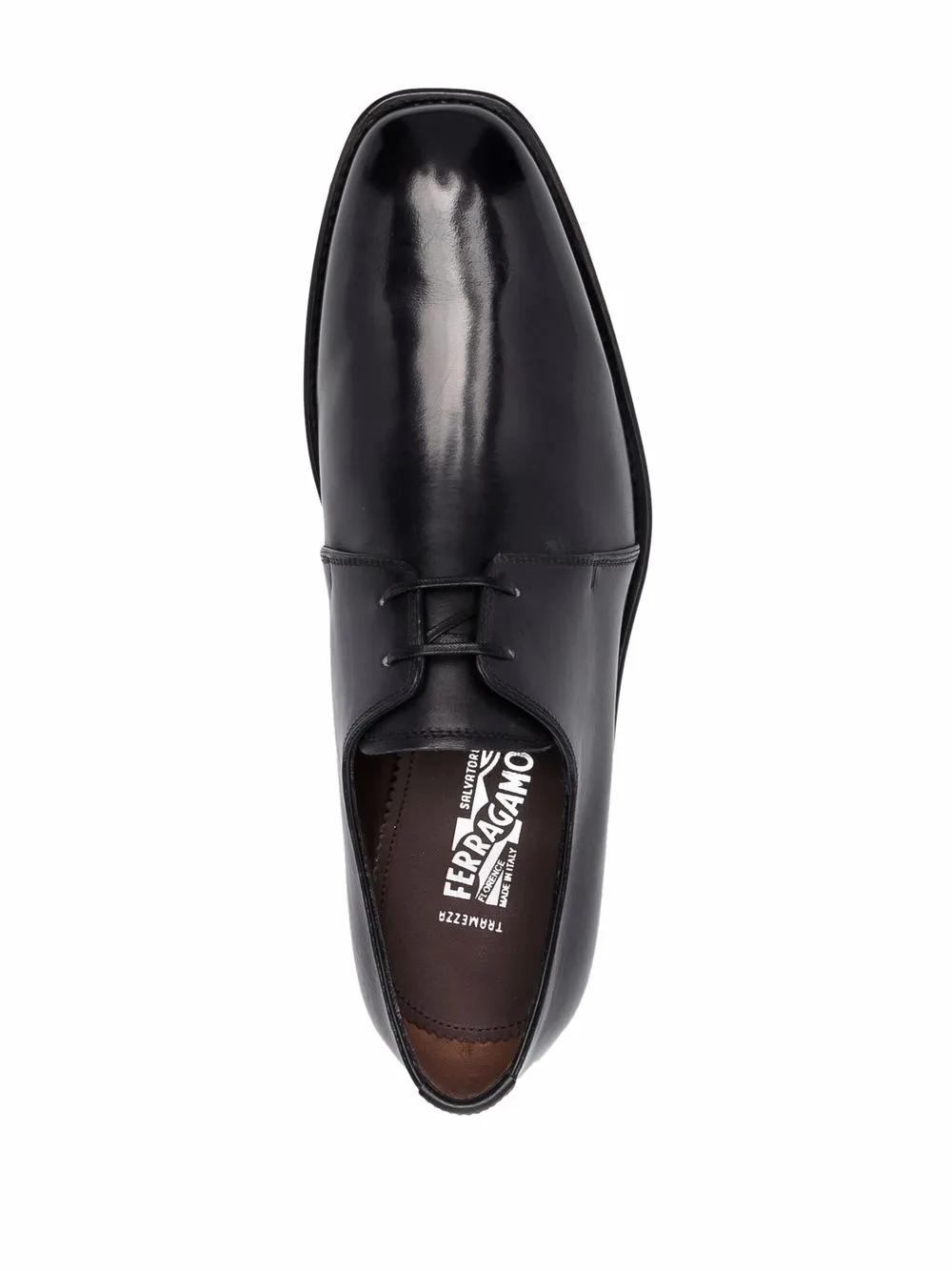 Ferragamo almond-toe lace-up Derby shoes Black
