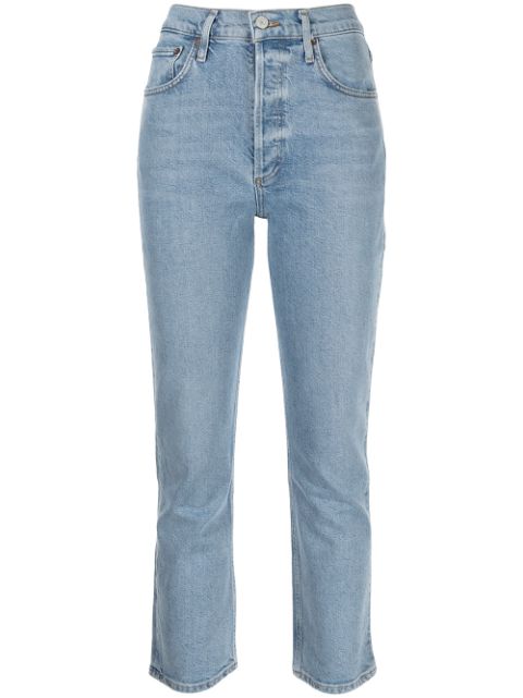 AGOLDE Calça jeans cropped Riley