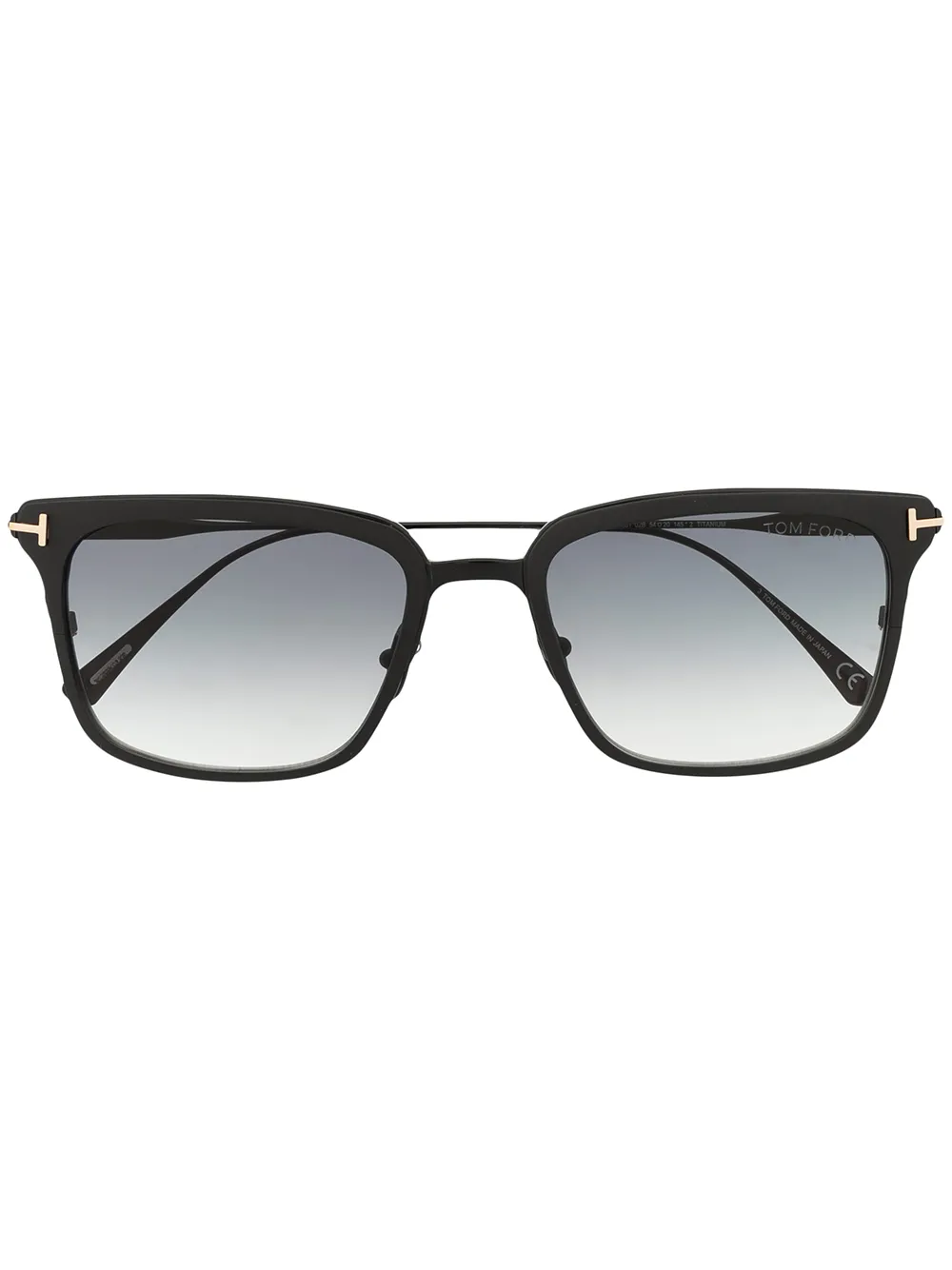 

TOM FORD Eyewear matte rectangle-frame sunglasses - Black