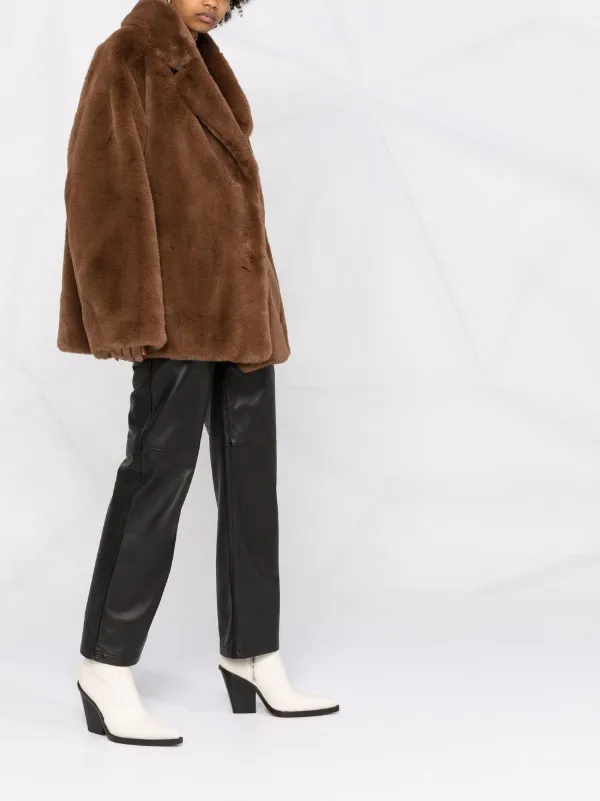 max studio faux fur coat