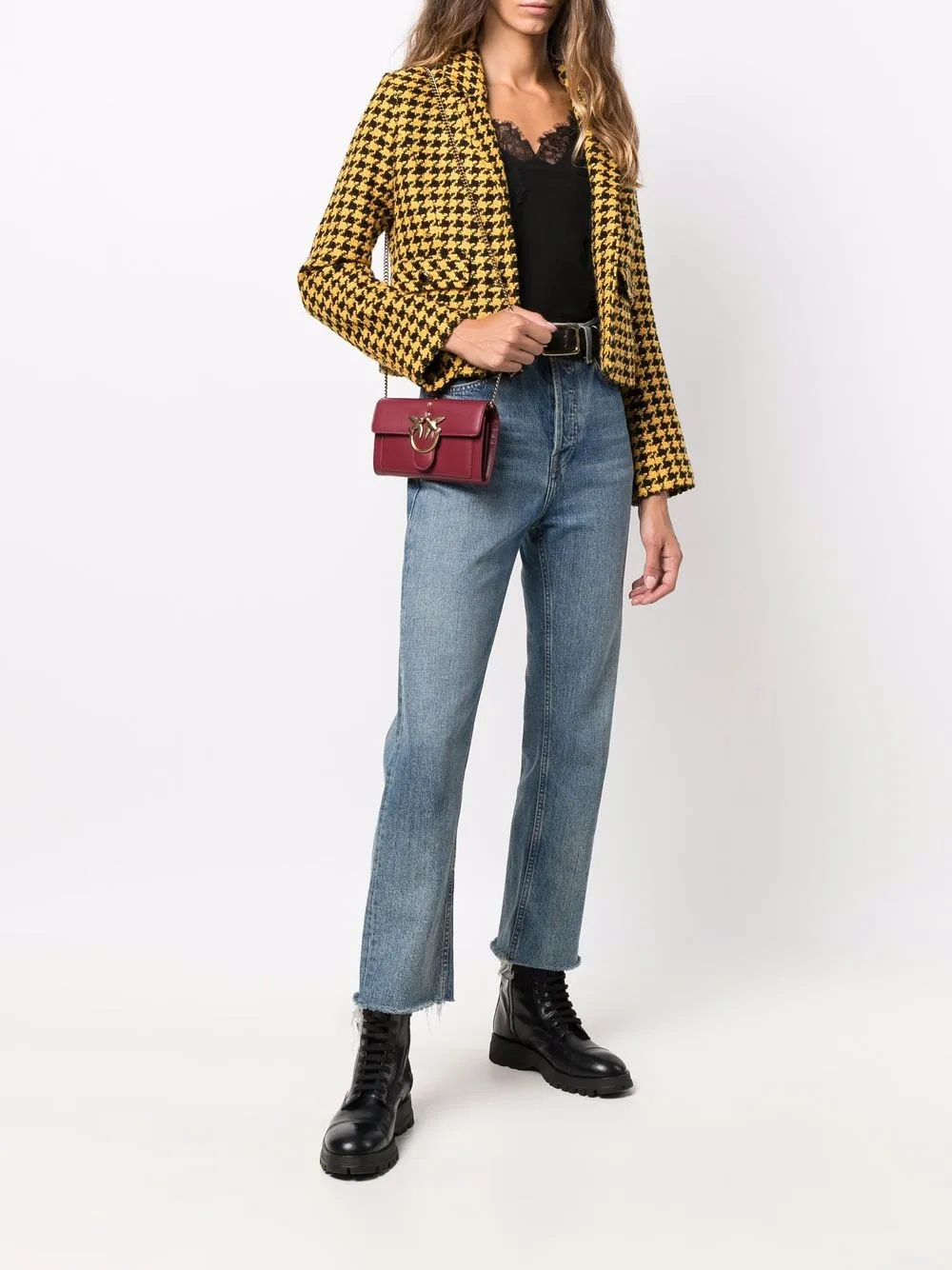 фото Pinko сумка через плечо love с ремнем-цепочкой